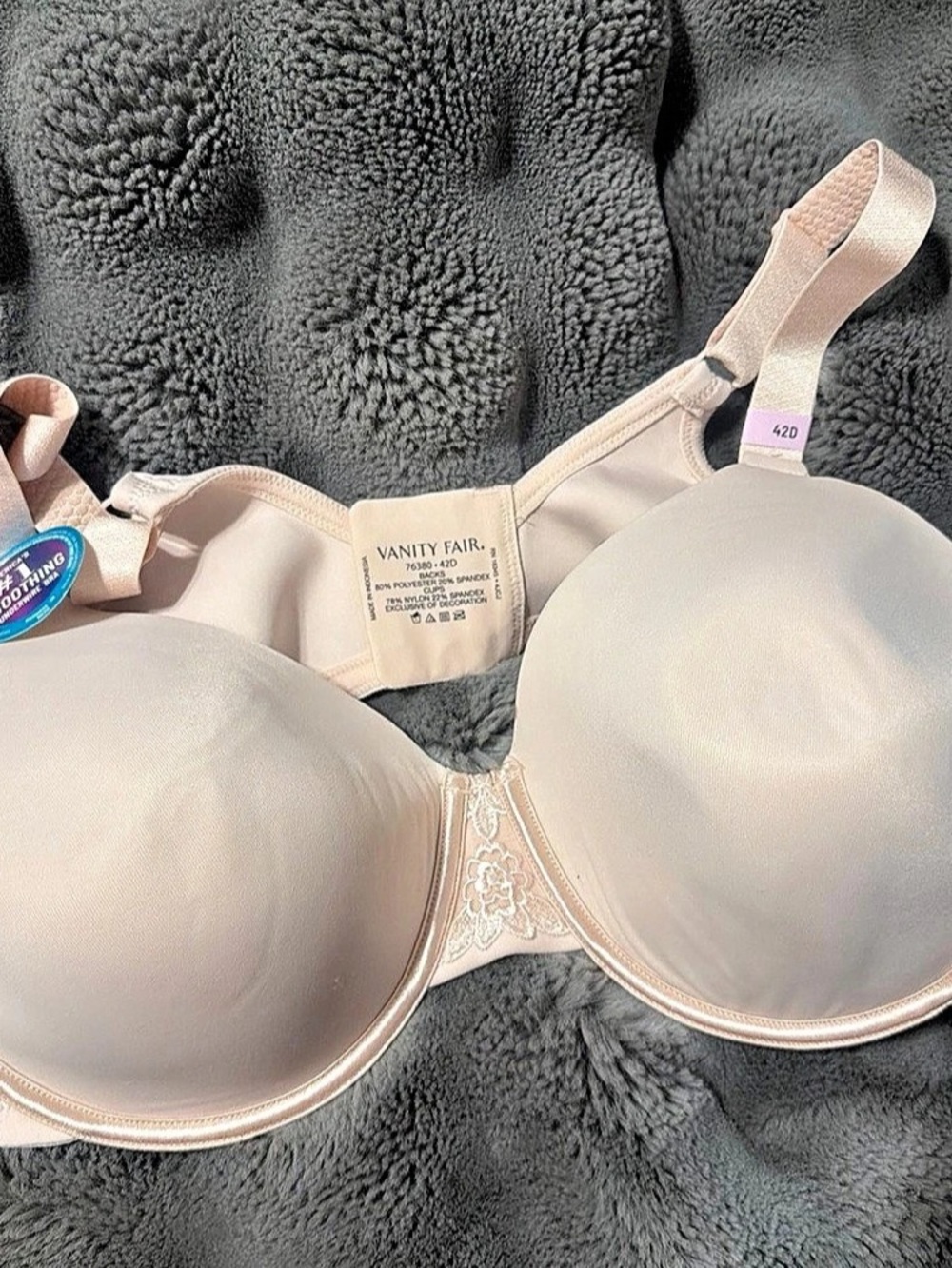 Vanity Fair Beauty Back Full-Figure Smoothing Comfort Underwire Bra Pink 42D ee
